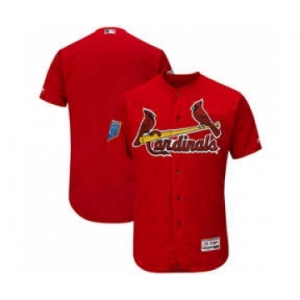 Men's St. Louis Cardinals Customized Majestic Scarlet 2018 Spring Training Flex Base Team Jersey