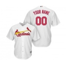 Men's St. Louis Cardinals Customized White Cool Base Custom Baseball Baseball Jersey