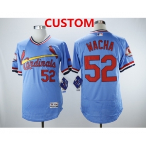 Men's St.Louis Cardinals Custom Light Blue Cooperstown Collection Flexbase Stitched MLB Jersey