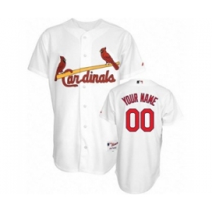 St. Louis Cardinals Personalized Custom White Baseball Jersey