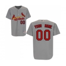 St. Louis Cardinals Personalized Custom grey Baseball Jersey