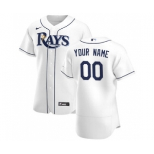 Men's Tampa Bay Rays Custom White Home 2020 Authentic Player Baseball Jersey