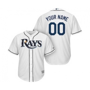 Men's Tampa Bay Rays Customized White Cool Base Custom Baseball Baseball Jersey