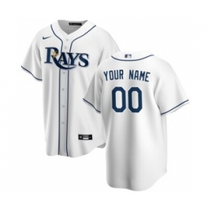 Men's Tampa Bay Rays Home 2020 Baseball Custom Cool Base Jersey - White