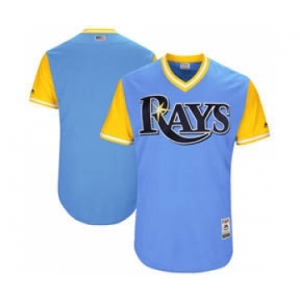 Men's Tampa Bay Rays customized Light Blue 2017 Little League World Series Players Weekend Jersey