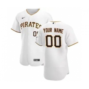 Men's Pittsburgh Pirates 2020 Home Custom Flexbase Jersey - White