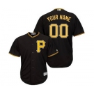 Men's Pittsburgh Pirates Customized Black Cool Base Custom Baseball Baseball Jersey