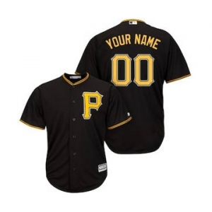 Men's Pittsburgh Pirates Customized Black Cool Base Custom Baseball Baseball Jersey