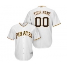 Men's Pittsburgh Pirates Customized White Cool Base Custom Baseball Baseball Jersey