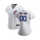 Women's Chicago Cubs 2020 Home Replica Custom Jersey - White Royal