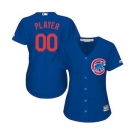 Women's Chicago Cubs Customized Royal Alternate Cool Base Custom Jersey