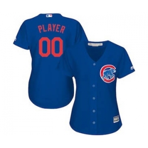 Women's Chicago Cubs Customized Royal Alternate Cool Base Custom Jersey