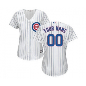 Women's Chicago Cubs Customized White Home Cool Base Custom Jersey