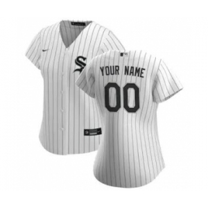 Women's Chicago White Sox 2020 Home Replica Custom Jersey - White Black