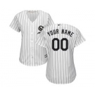 Women's Chicago White Sox Customized White Black Home Cool Base Custom Jersey