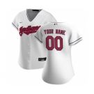 Women's Cleveland Indians 2020 Home Replica Custom Jersey - White