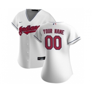 Women's Cleveland Indians 2020 Home Replica Custom Jersey - White