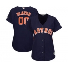 Women's Houston Astros Customized Navy Cool Base Alternate Jersey