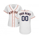 Women's Houston Astros Customized White Home Cool Base Custom Jersey