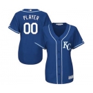 Women's Kansas City Royals Customized Royal Cool Base Alternate Jersey