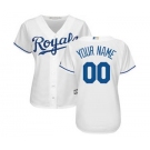 Women's Kansas City Royals Customized White Home Cool Base Custom Jersey