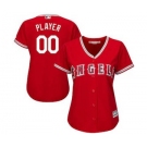 Women's Los Angeles Angels Customized Scarlet Cool Base Alternate Jersey