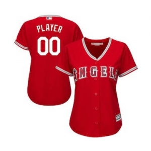 Women's Los Angeles Angels Customized Scarlet Cool Base Alternate Jersey