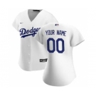 Women's Los Angeles Dodgers 2020 Home Replica Custom Jersey - White