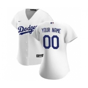 Women's Los Angeles Dodgers 2020 Home Replica Custom Jersey - White