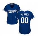 Women's Los Angeles Dodgers Customized Royal Alternate Cool Base Custom Jersey