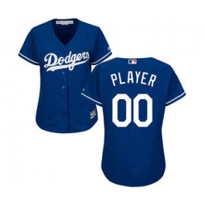 Women's Los Angeles Dodgers Customized Royal Alternate Cool Base Custom Jersey