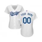 Women's Los Angeles Dodgers Customized White Home Cool Base Custom Jersey