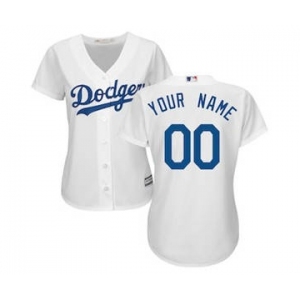 Women's Los Angeles Dodgers Customized White Home Cool Base Custom Jersey