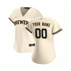 Women's Milwaukee Brewers 2020 Home Replica Custom Jersey - Cream