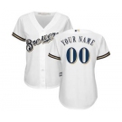 Women's Milwaukee Brewers Customized White Home Cool Base Custom Jersey