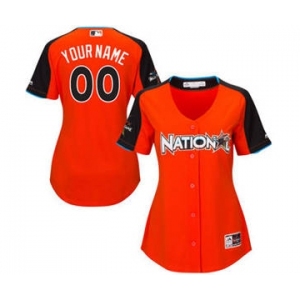 Women's National League Customized Orange 2017 Baseball All-Star Game Personalized Home Run Derby Jersey