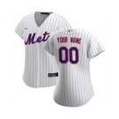 Women's New York Mets 2020 Home Replica Custom Jersey - White Royal