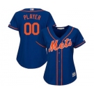 Women's New York Mets Customized Royal Alternate Cool Base Custom Jersey