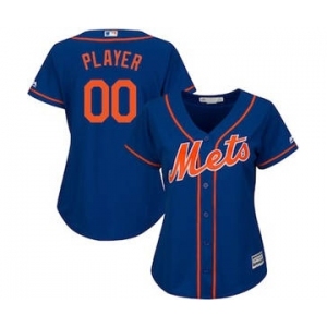 Women's New York Mets Customized Royal Alternate Cool Base Custom Jersey