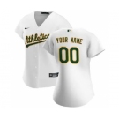 Women's Oakland Athletics 2020 Home Replica Custom Jersey - White