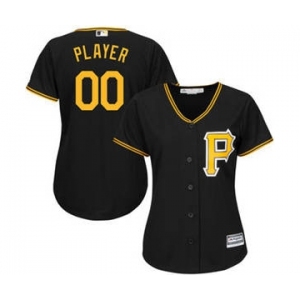 Women's Pittsburgh Pirates Customized Black Alternate Cool Base Custom Jersey