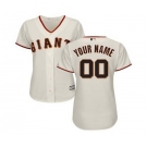 Women's San Francisco Giants Customized Cream Home Cool Base Custom Jersey