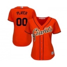 Women's San Francisco Giants Customized Orange Cool Base Alternate Jersey