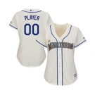 Women's Seattle Mariners Customized Cream Home Cool Base Jersey