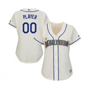 Women's Seattle Mariners Customized Cream Home Cool Base Jersey