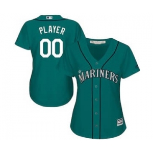 Women's Seattle Mariners Customized Green Cool Base Alternate Jersey