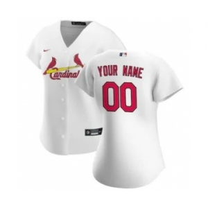 Women's St. Louis Cardinals 2020 Home Replica Custom Jersey - White