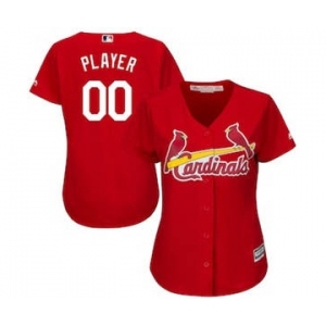 Women's St. Louis Cardinals Customized Scarlet Cool Base Alternate Jersey