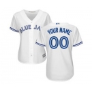 Women's Toronto Blue Jays Customized White Home Cool Base Custom Jersey