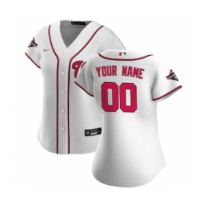 Women's Washington Nationals 2020 Home Replica Custom Patch Jersey - White